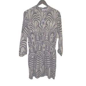 Women’s Madelyn Long Sleeve Animal Print Dress, NWT, Khaki Purple, Large